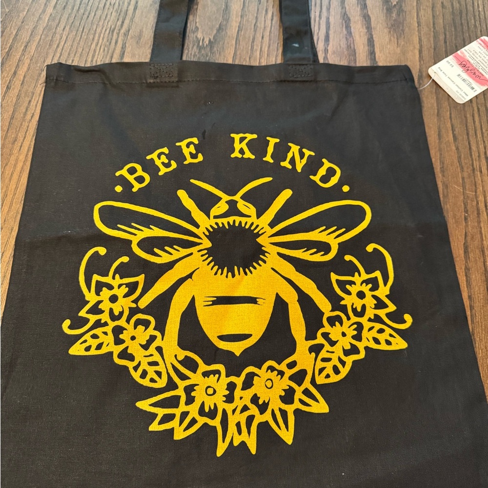 🐝 Black and Yellow Bee Kind Tote - NWT - Picture 5 of 5